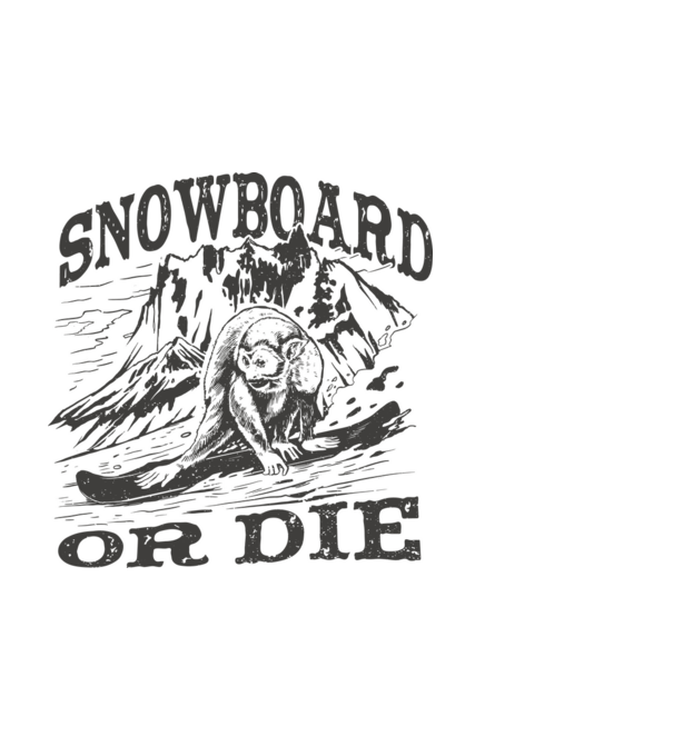 Maimuță Snowboarder model negru pe tricou