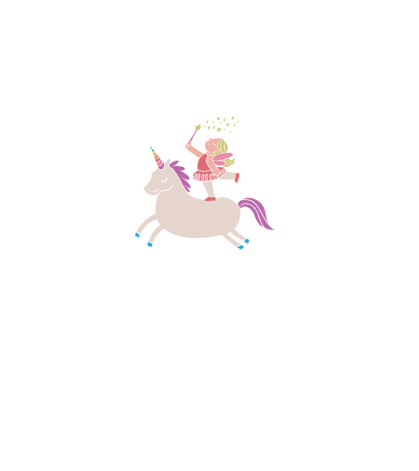 Zână Unicorn model negru pe tricou