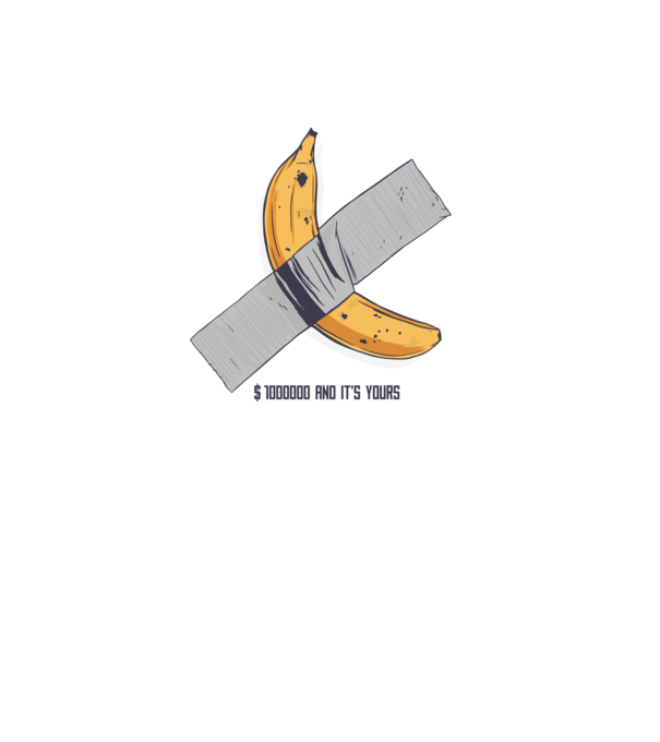 Ultima banană model alb pe tricou
