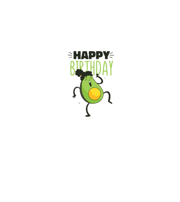 Avocado La mulți ani model albastru jeanși pe tricou