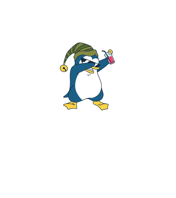 Pinguin DAB model negru pe tricou