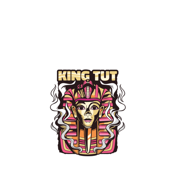 King Tut - Faraonul Tutankhamon model verde de măr pe tricou