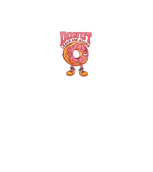 Donut leave me alone model alb pe tricou