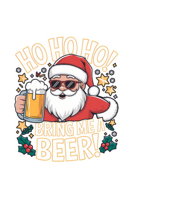 HO HO HO bring me a BEER santa Negru model negru pe tricou