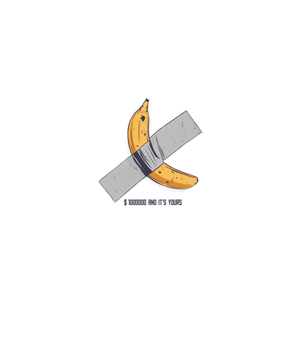 Ultima banană model alb pe tricou