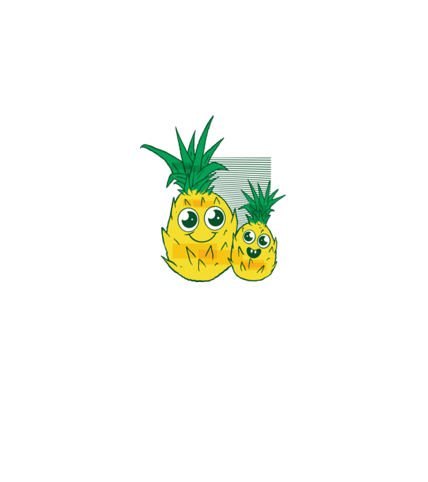 Familie Ananas model albastru regal pe tricou