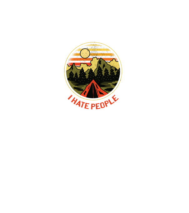 Urăsc oamenii tricou de camping model turcoaz pe tricou