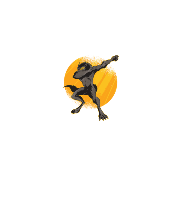 Vârcolac DAB model negru pe tricou