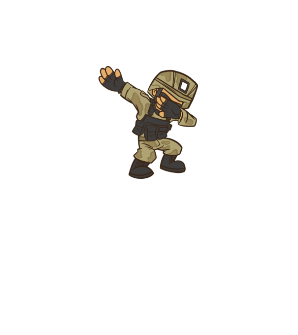 Soldat DAB model gri pe tricou