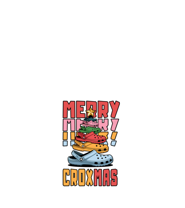 Merry Croxmas model alb pe tricou