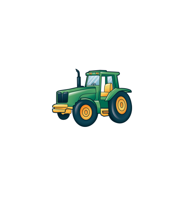 Desen Tractor model gri pe tricou