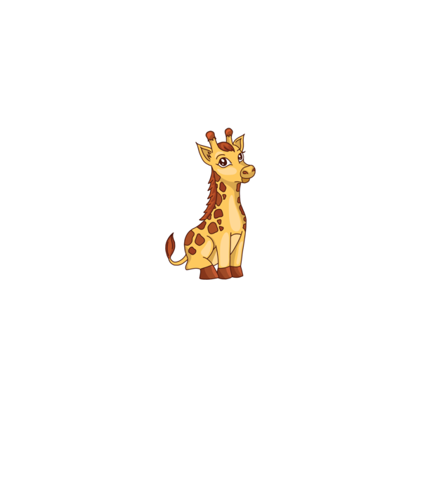 Girafă drăguță model verde pe tricou