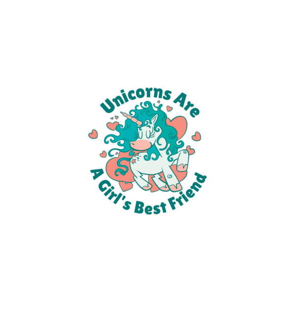 Unicornii sunt cei mai buni prieteni ai fetelor model alb pe tricou