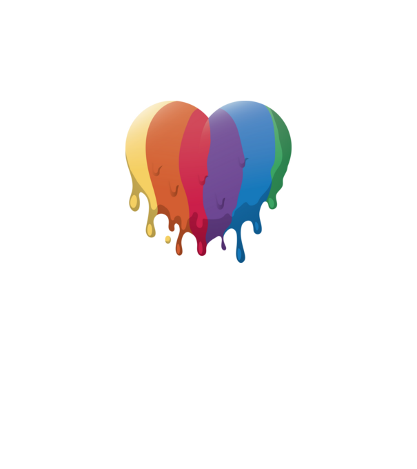 LGBTQ Inimă model albastru închis pe tricou