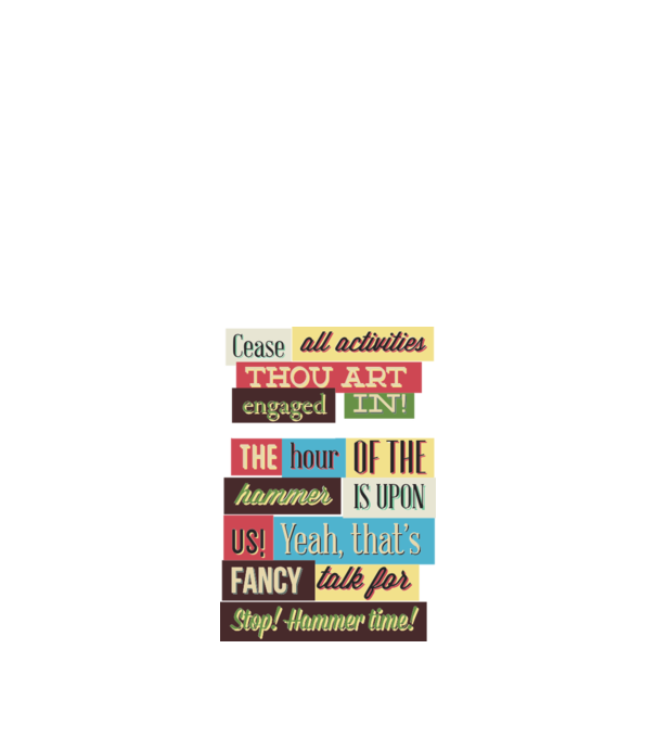Cease all activities thou art engaged in model alb pe tricou