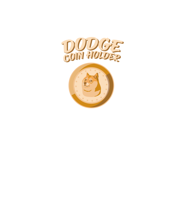 Doge Coin Holder model negru pe tricou