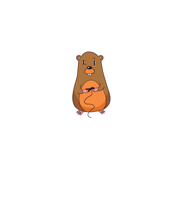 Hamster Gamer model gri pe tricou