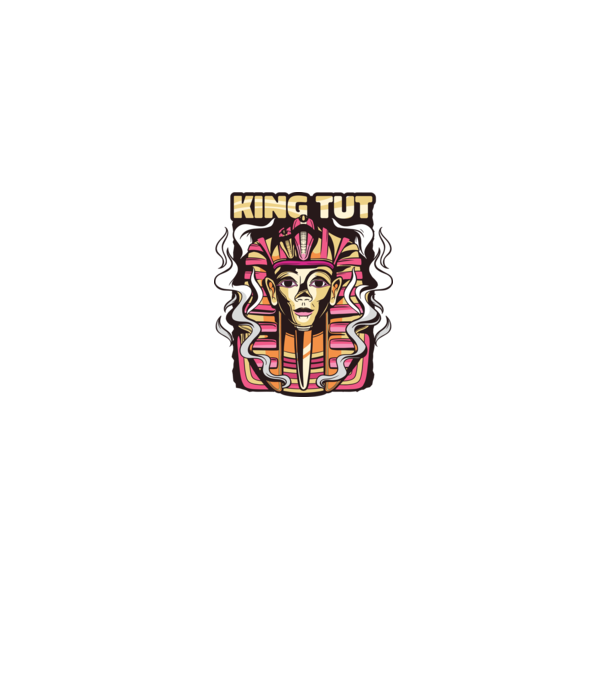 King Tut - Faraonul Tutankhamon model gri pe tricou