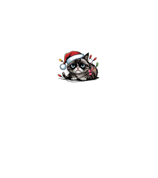 Christmas Spirit Grumpy Cat Negru model negru pe tricou