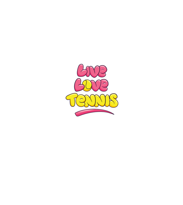 Live Love Tennis model alb/roșu pe tricou