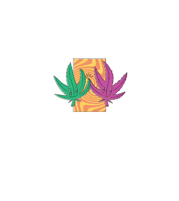 Frunze marijuana salut model albastru jeanși pe tricou