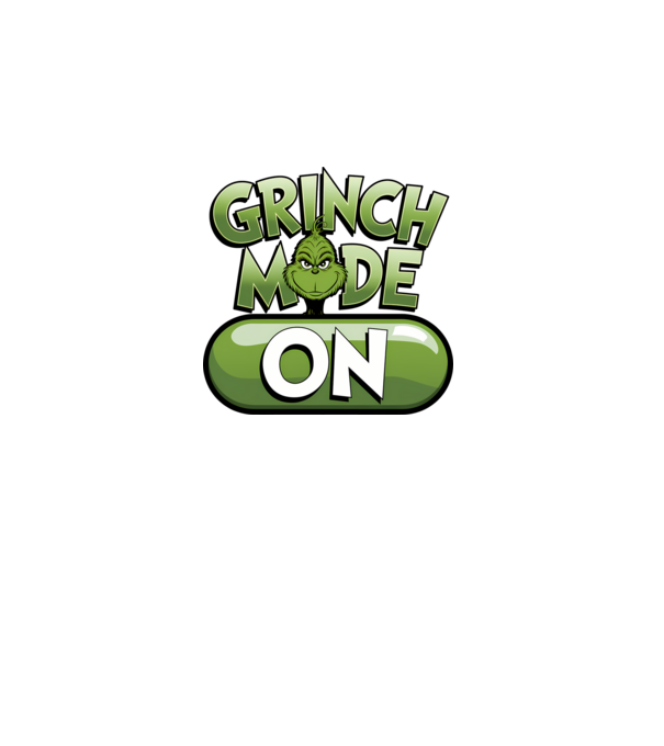Grinch mode ON model negru pe tricou