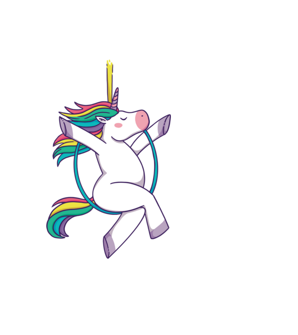 Unicorn pe cerc model albastru deschis pe tricou