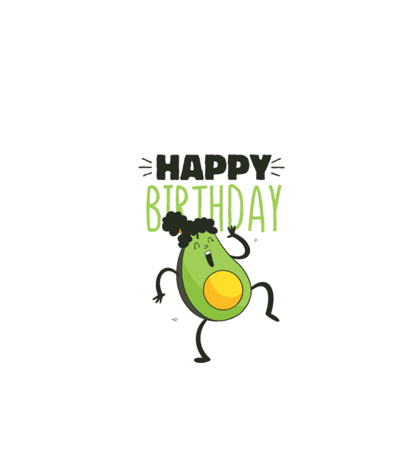 Avocado La mulți ani model turcoaz pe tricou