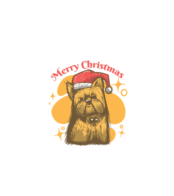 Crăciun Yorkie model negru pe tricou