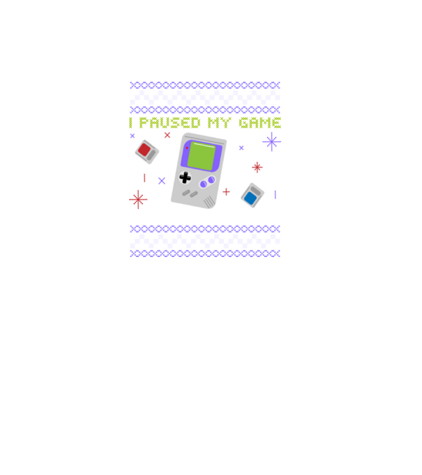 I paused my game to be here - Gamer pulovăr urât model negru pe tricou