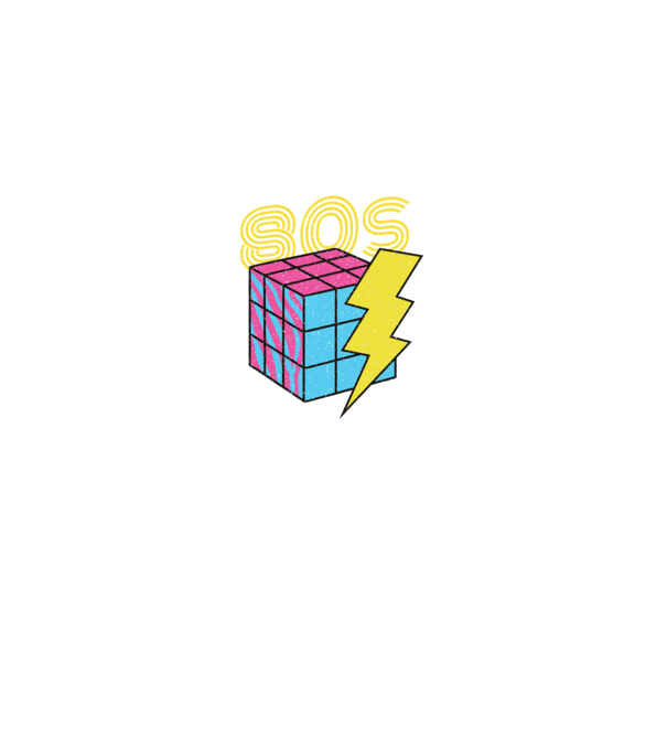 I love the 80s Cub Rubik model negru pe tricou