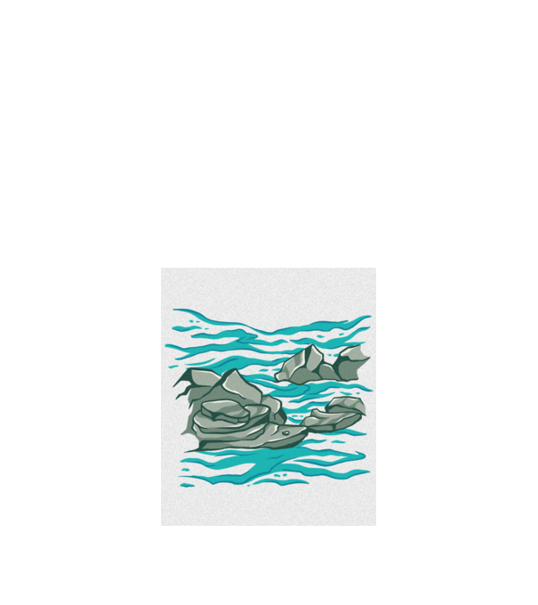 Oceanul cu Stânci model albastru închis pe tricou