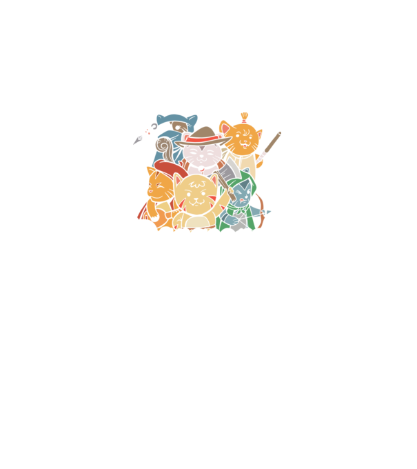Dungeons and Cats - Joc de rol cu pisici model negru pe tricou