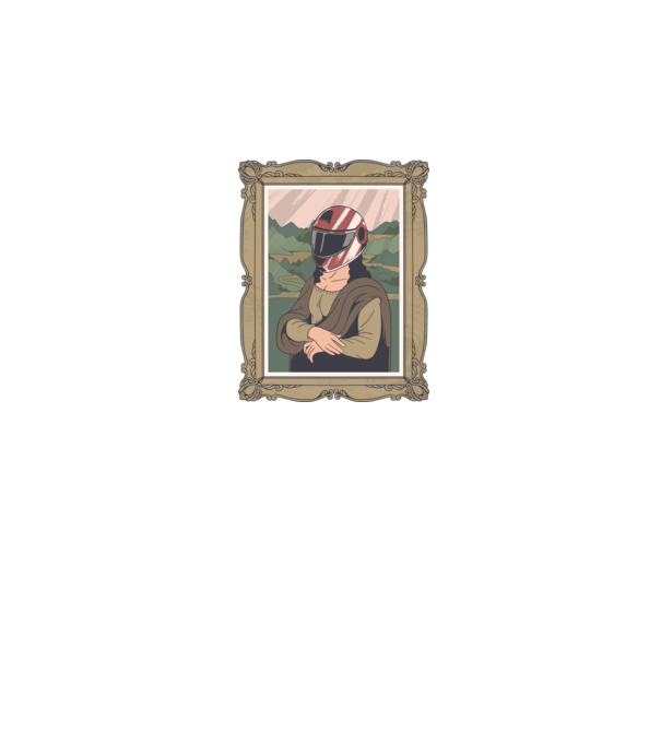 Mona Lisa Concurent model negru pe tricou