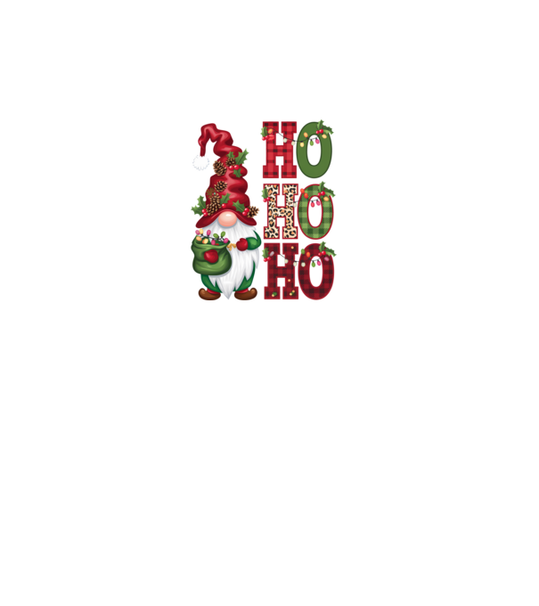 HOHOHO Gnome model negru pe tricou