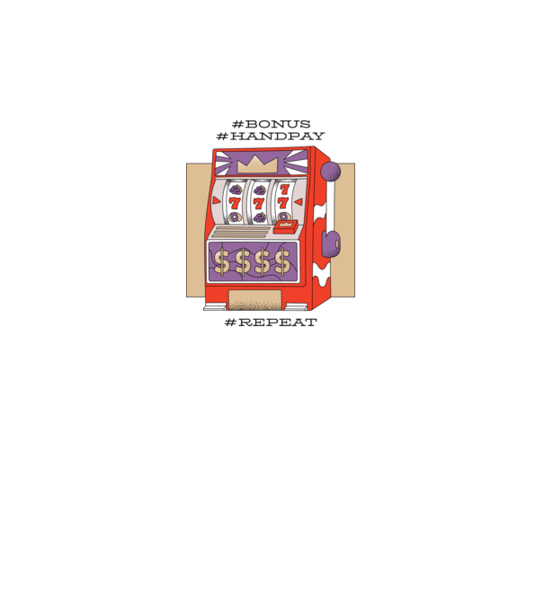 Slot machine model gri pe tricou