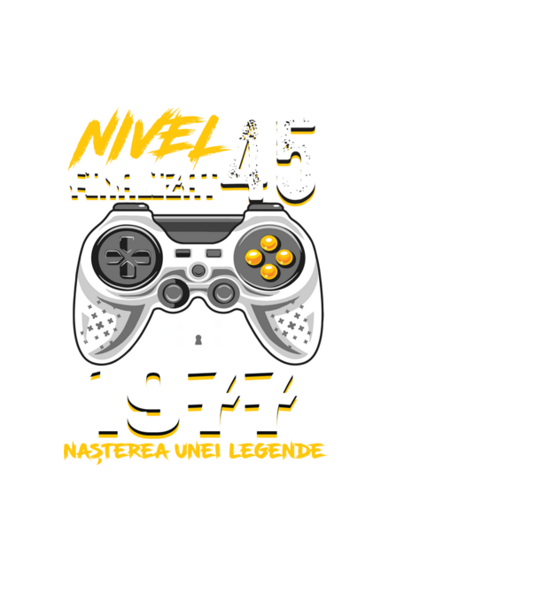 Nivel 45 finalizat. 1977 nașterea unei legende model negru pe tricou
