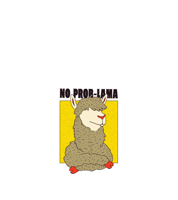 No Prob LLama - Lama model nisipiu pe tricou