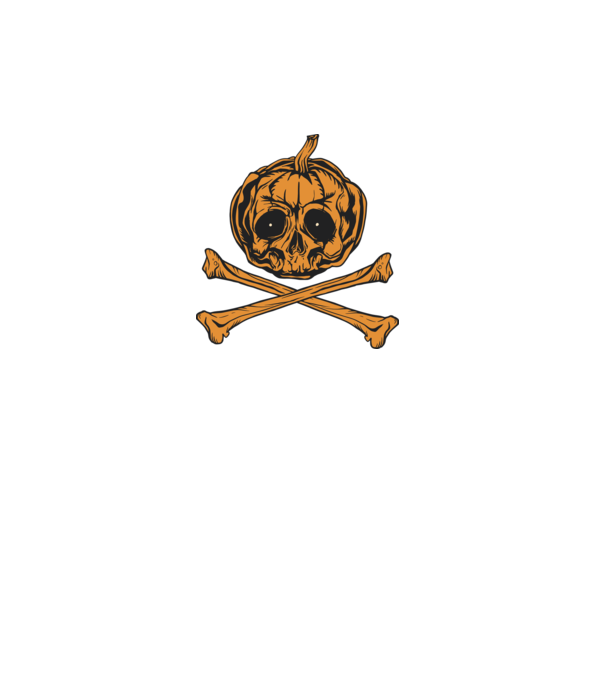 Dovleac craniu Halloween model turcoaz pe tricou