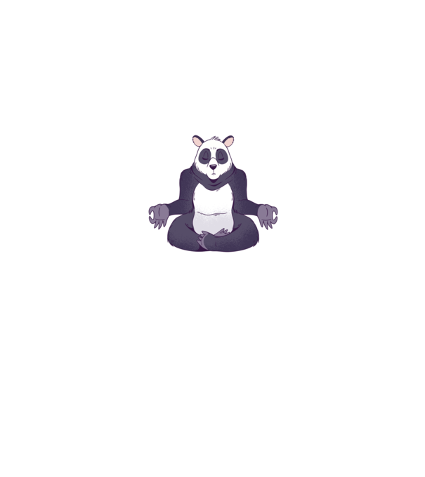 Panda Meditație model albastru regal pe tricou