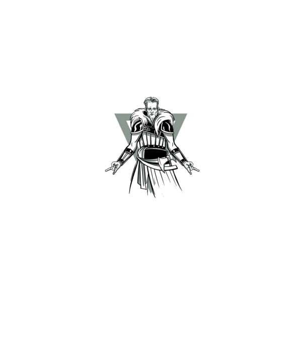 Războinic Viking model negru pe tricou