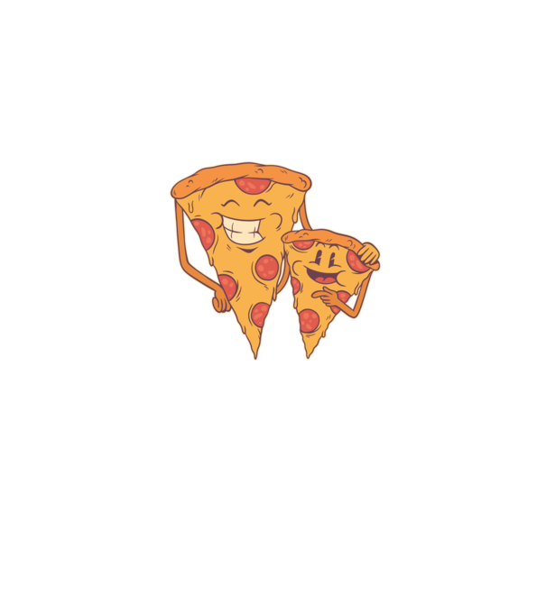 Familie Pizza model albastru jeanși pe tricou