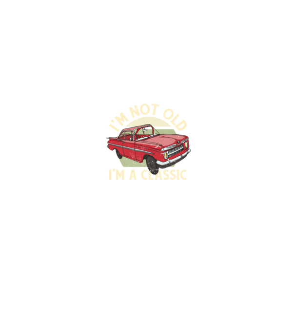 'Mașină clasică - I''m not old I''m a classic' model negru pe tricou