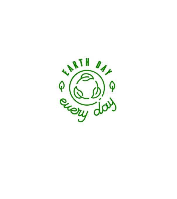 Earth Day Every Day - Ziua Pământului model alb pe tricou