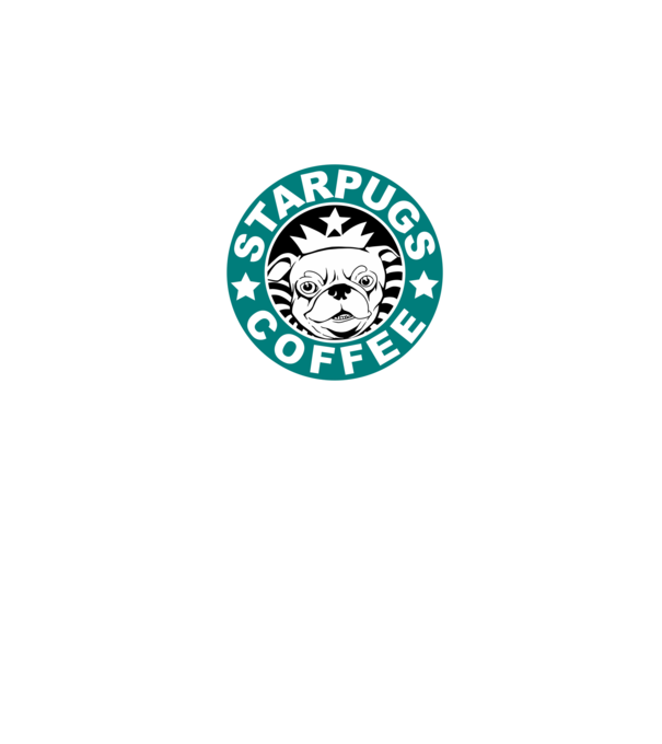 Starpugs Coffee model negru pe tricou
