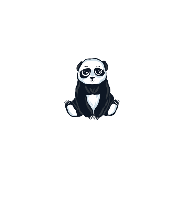Panda drăguț model albastru regal pe tricou