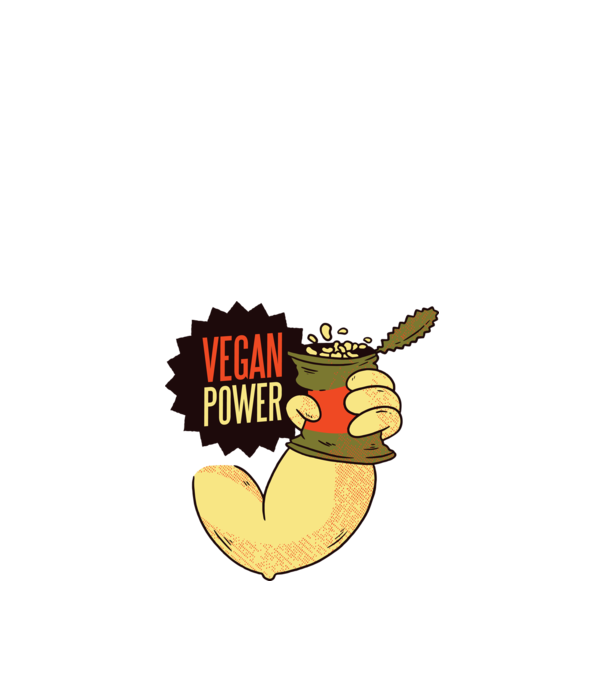 Putere vegan model albastru închis pe tricou