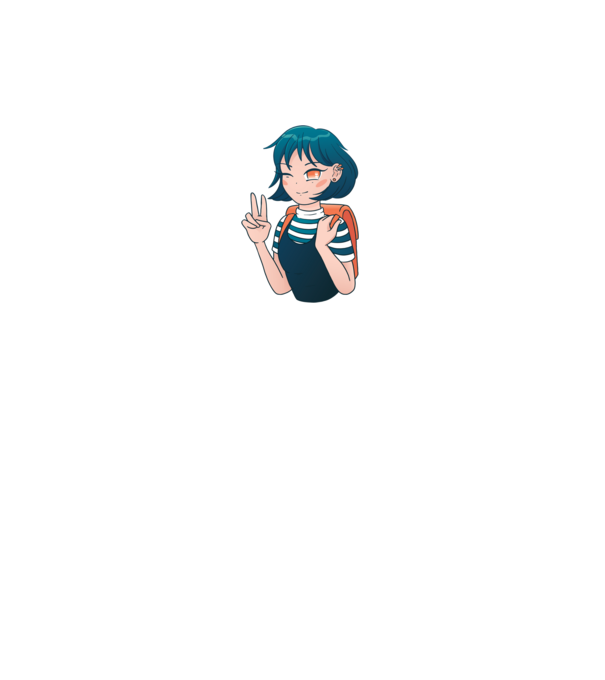 Anime fată model alb pe tricou