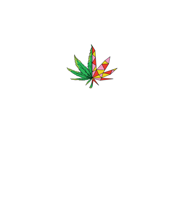 Frunză de marijuana model alb pe tricou