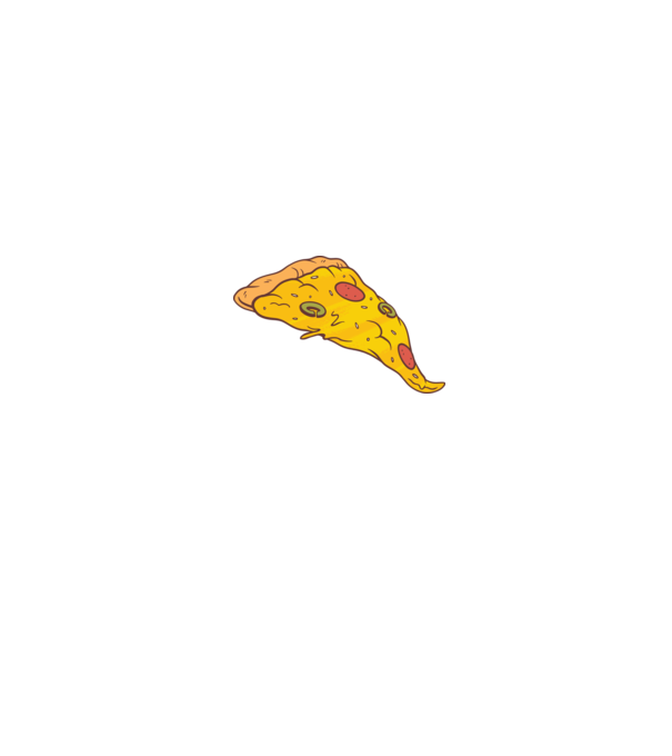 Felie de pizza Cuplu model alb pe tricou